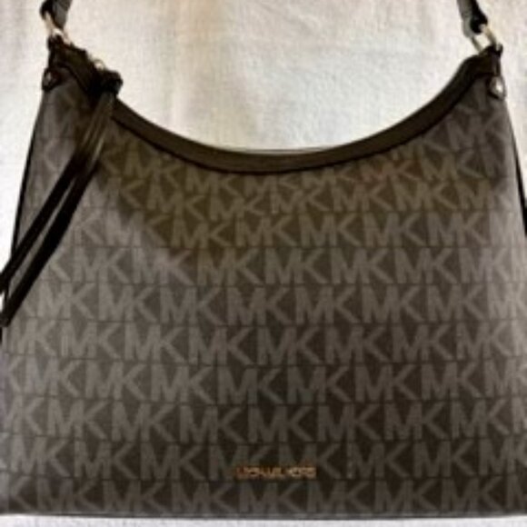 Michael Kors "large hobo" charcoal and black shoulder handbag NWT - Picture 1 of 7